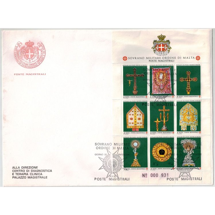 FDC SMOM 1991 Arredi Sacri dell'Ordine BF