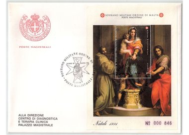 FDC SMOM 1991 Natale BF