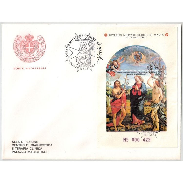FDC SMOM 1991 San Giovanni Battista BF
