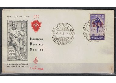 FDC TRIESTE A 1949 World Health Organisation