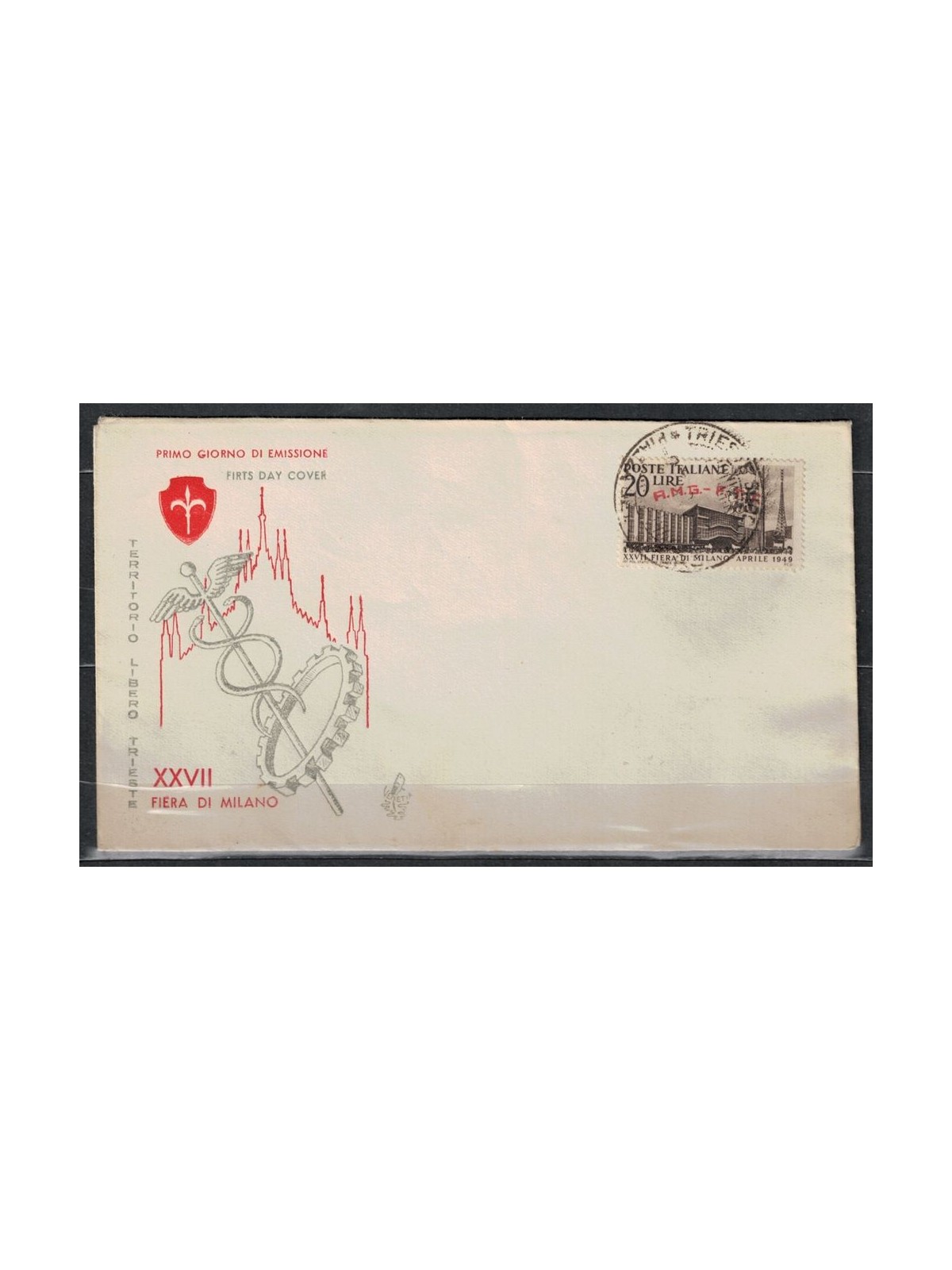 FDC TRIESTE A 1949 XXVII Fiera di Milano