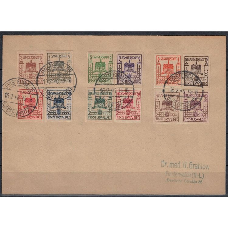 FDC GERMANY LOCAL ISSUES FINSTERWALDE 1946 Michel 1/12