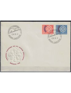 FDC SVIZZERA 1959 Assemblea amministrazioni postali europee