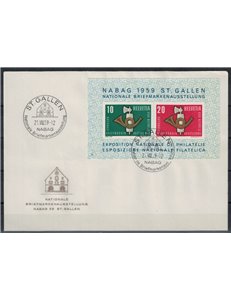 FDC SWITZERLAND 1959 St. Gallen Philatelic Exhibition - NABAG