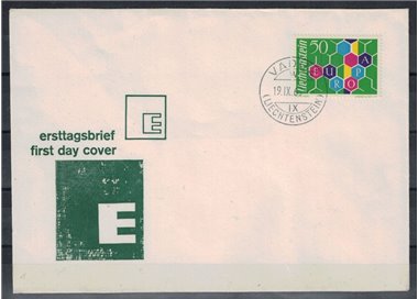 FDC LIECHTENSTEIN 1960 Europe 1 envelope