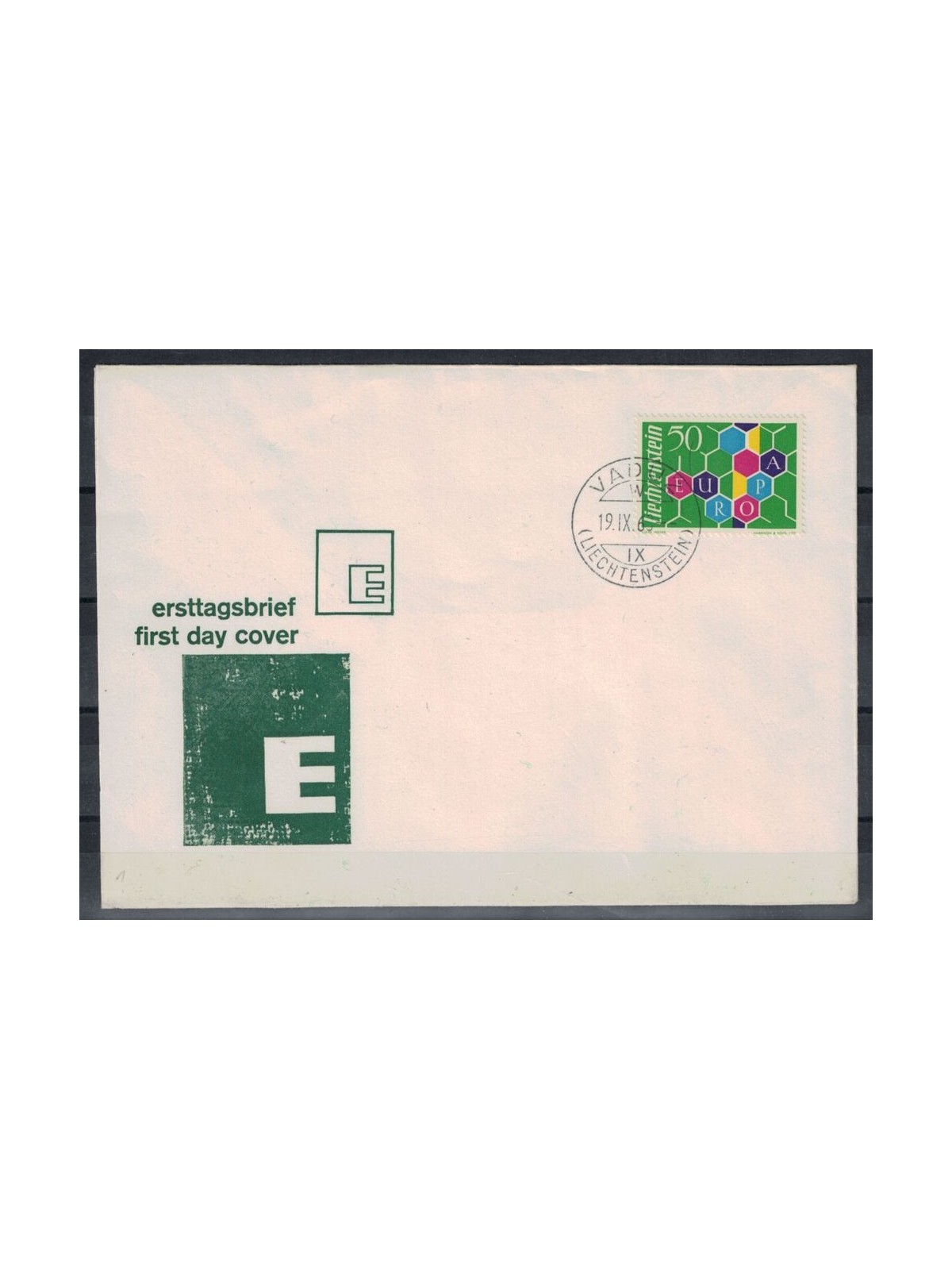 FDC LIECHTENSTEIN 1960 Europa 1 busta