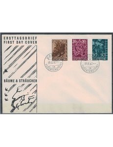 FDC LIECHTENSTEIN 1960 Alberi e arbusti