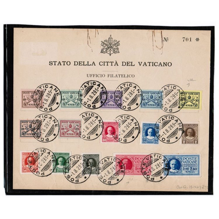 FDC VATICANO 1929 Conciliazione PO + EX