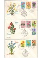 FDC SAN MARINO 1971 Fiori 3 Buste Roma