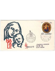 SAN MARINO 1974 FDC (Venice) Christmas