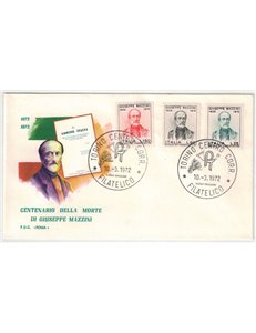 ITALIA 1972 FDC (Roma) Mazzini