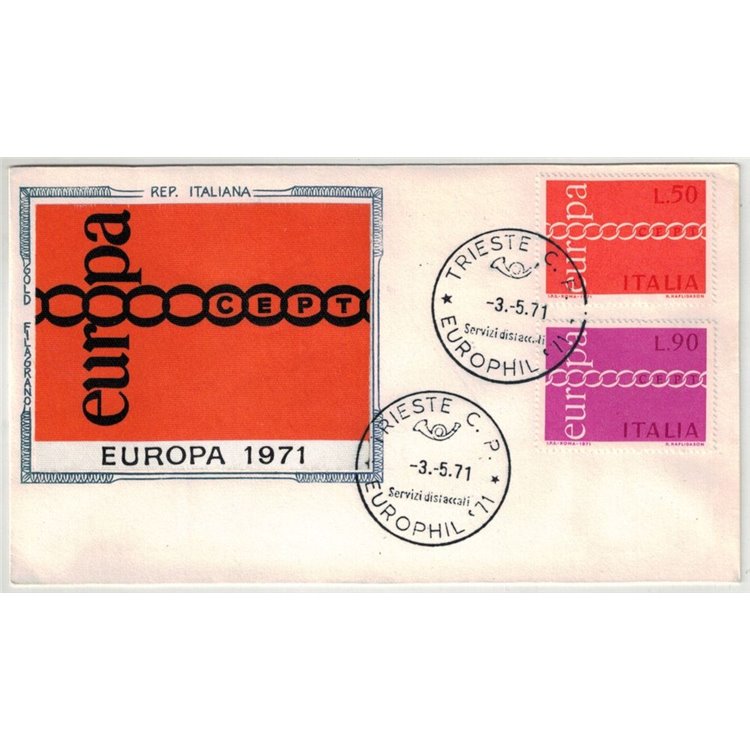 ITALIA 1971 FDC (Filagrano) Europa