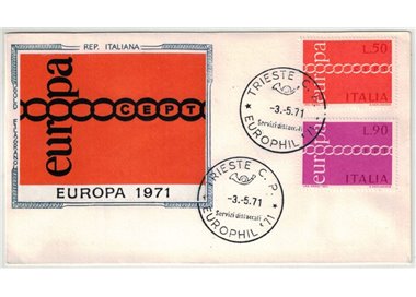 ITALIA 1971 FDC (Filagrano) Europa