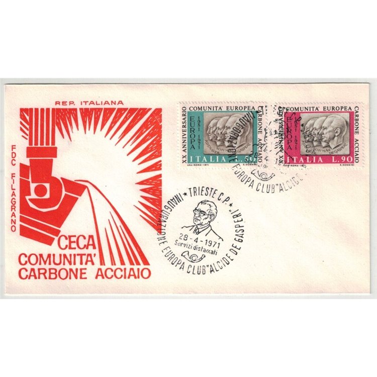 ITALY 1971 FDC (Filagrano) Anniversary of the Czech Republic