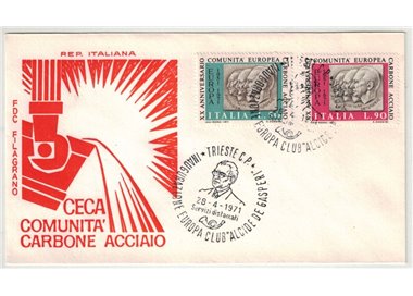 ITALIA 1971 FDC (Filagrano) Anniversario CECA