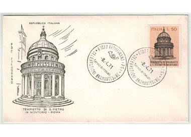 ITALY 1971 FDC (Filagrano) Bramante Temple