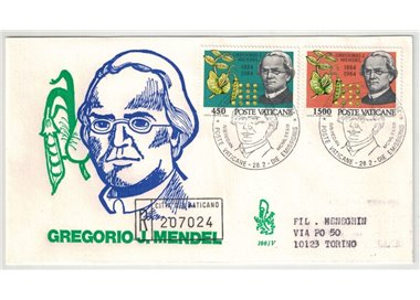 VATICAN 1984 FDC (Venice) Gregorio Mendel traveled