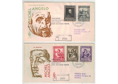 VATICAN 1964 FDC (Venice) Michelangelo travels