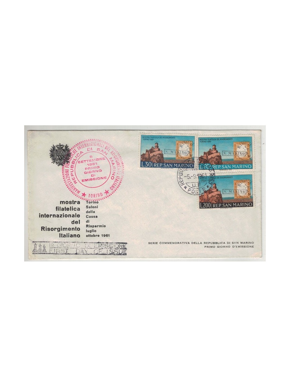 FDC VATICAN 1961 Risorgimento 1 New Cover