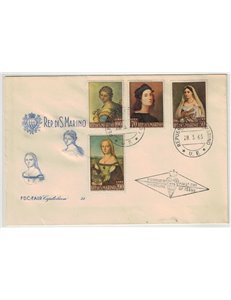 FDC SAN MARINO 1963 Raffaello 1 FAIP Capitolium envelope nv