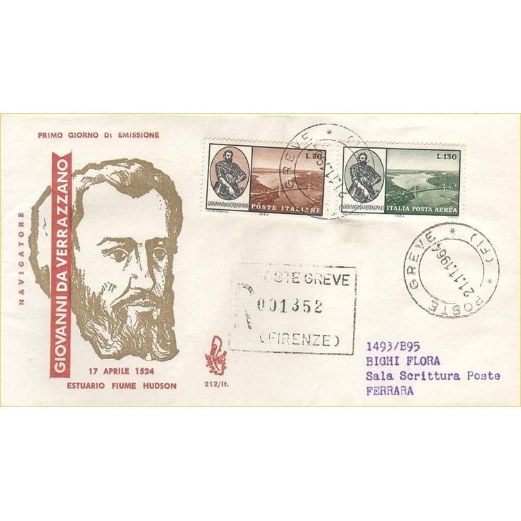 ITALIA 1964 FDC (Venetia) Giovanni da Verrazzano racc
