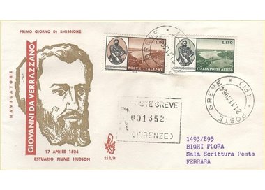 ITALIA 1964 FDC (Venetia) Giovanni da Verrazzano racc