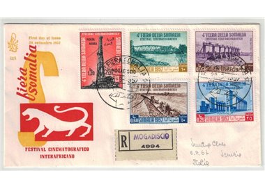 SOMALIA 1957 FDC (Venice) Somalia Fair traveled