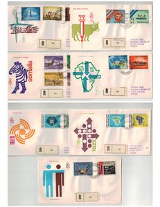 SOMALIA 1971 FDC (Venice) Complete Year 7 Covers circulated