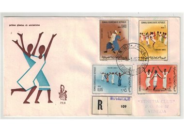 SOMALIA 1973 FDC (Venetia) Danze popolari viaggiata