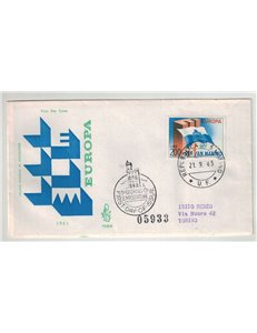 SAN MARINO 1963 FDC (Venice) Europe traveled