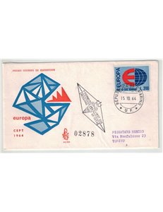 SAN MARINO 1964 FDC (Venetia) Europa viaggiata