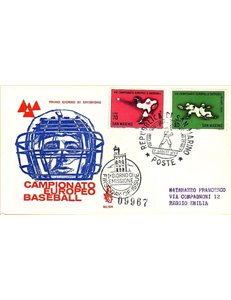 SAN MARINO 1964 FDC (Venice) Baseball circulated