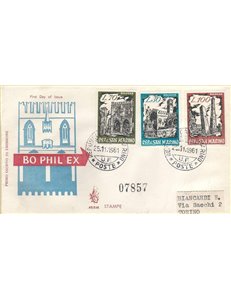 SAN MARINO 1961 FDC (Venice) BoPhilEx circulated