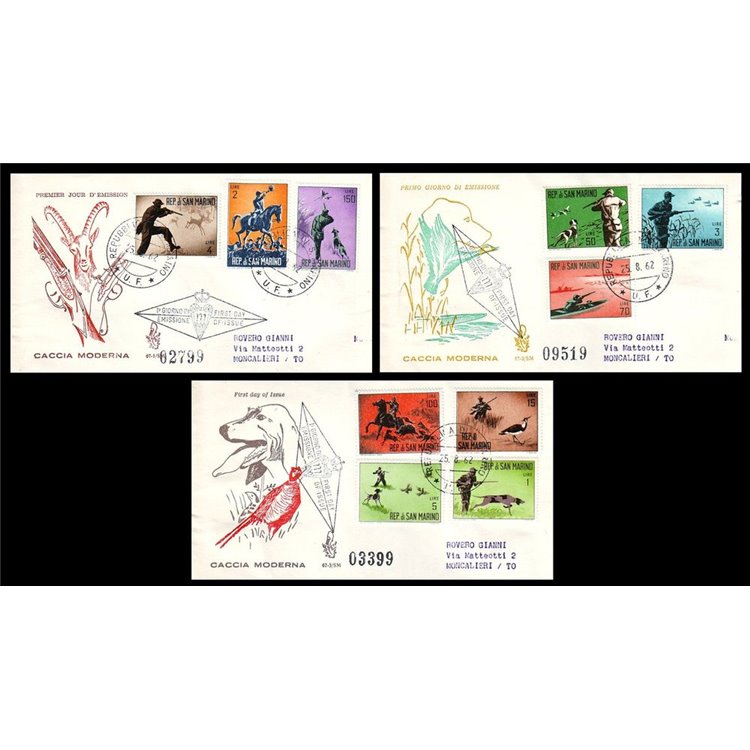 SAN MARINO 1962 FDC (Venice) Modern fighter plane