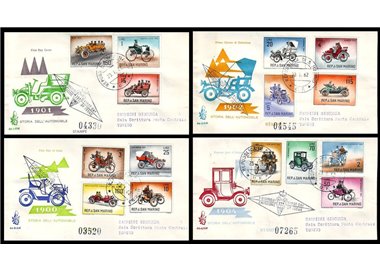 SAN MARINO 1962 FDC (Venice) Traveled automobiles