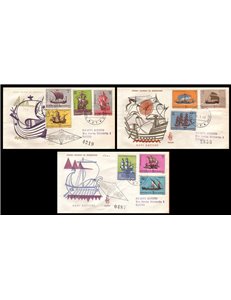 SAN MARINO 1963 FDC (Venetia) Navi antiche viaggiate
