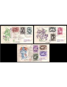 SAN MARINO 1963 FDC (Venetia) Giostre e tornei viaggiate