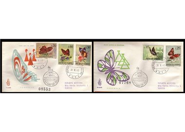 SAN MARINO 1963 FDC (Venetia) Farfalle viaggiate