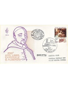 SAN MARINO 1990 FDC (Venice) Cardinal Alberoni circulated