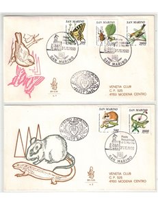 SAN MARINO 1990 FDC (Venetia) Flora e fauna viaggiate