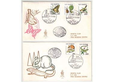 SAN MARINO 1990 FDC (Venetia) Flora e fauna viaggiate