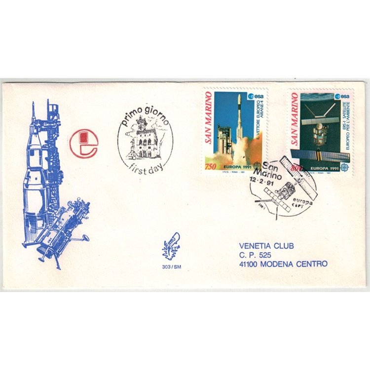 SAN MARINO 1991 FDC (Venice) Europe traveled