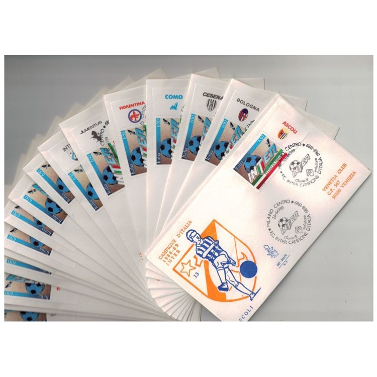 ITALY 1989 FDC (Venice) Inter champion 18 Envelopes