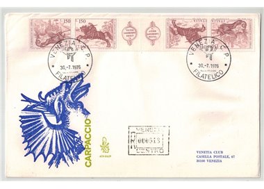 ITALY 1976 FDC (Venice) Carpaccio Tete-Beche collection