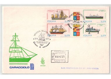 ITALIA 1977 FDC (Venetia) Navi Blocco