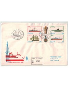 ITALY 1979 FDC (Venice) Block Ships