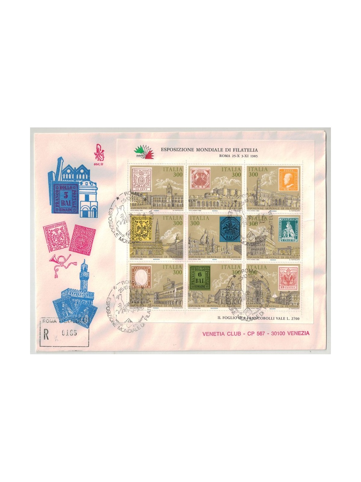 ITALIA 1985 FDC (Venetia) Antichi Stati racc