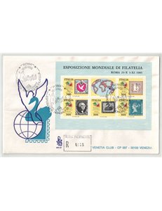 ITALIA 1985 FDC (Venetia) Francobolli dei 5 Continenti racc