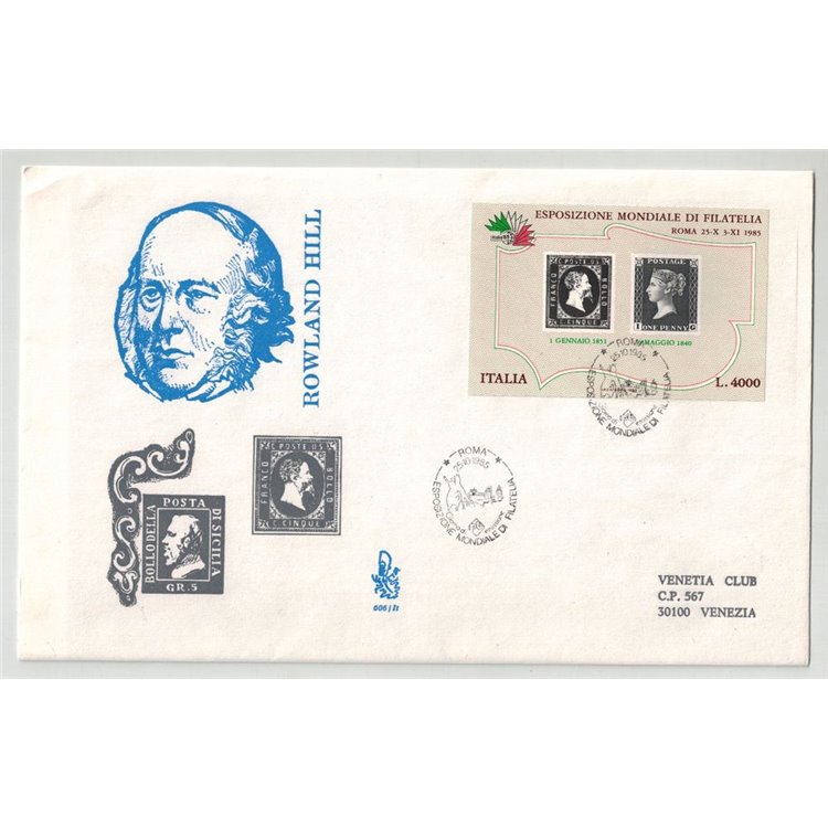 ITALIA 1985 FDC (Venetia) Penny Black ord
