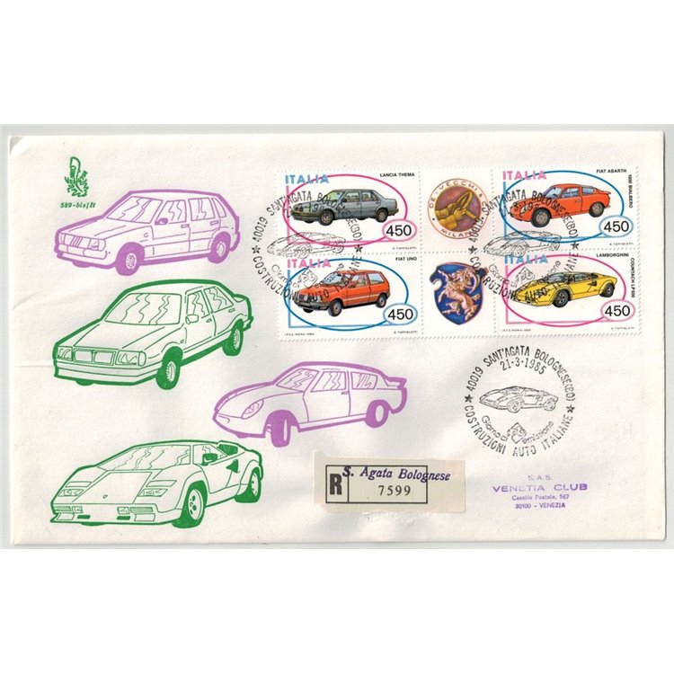 ITALIA 1985 FDC (Venetia) Auto Blocco